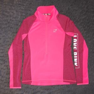 PINK Pink & White Pullover Small